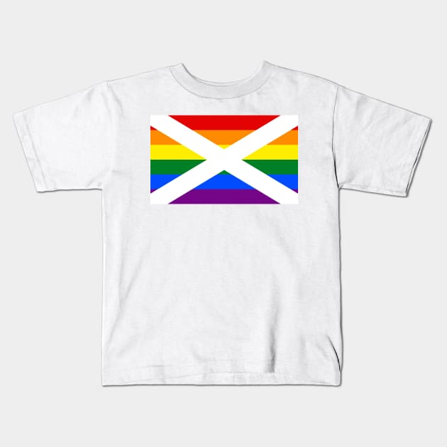 Scotland LGBTQ Pride Flag Kids T-Shirt by popkulturniy